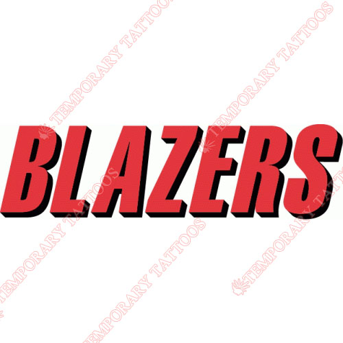 Portland Trail Blazers Customize Temporary Tattoos Stickers NO.1172
